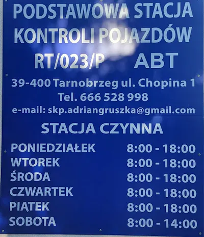 Stacja Kontroli Pojazdów Tarnobrzeg Chopina 1 Adrian Gruszka